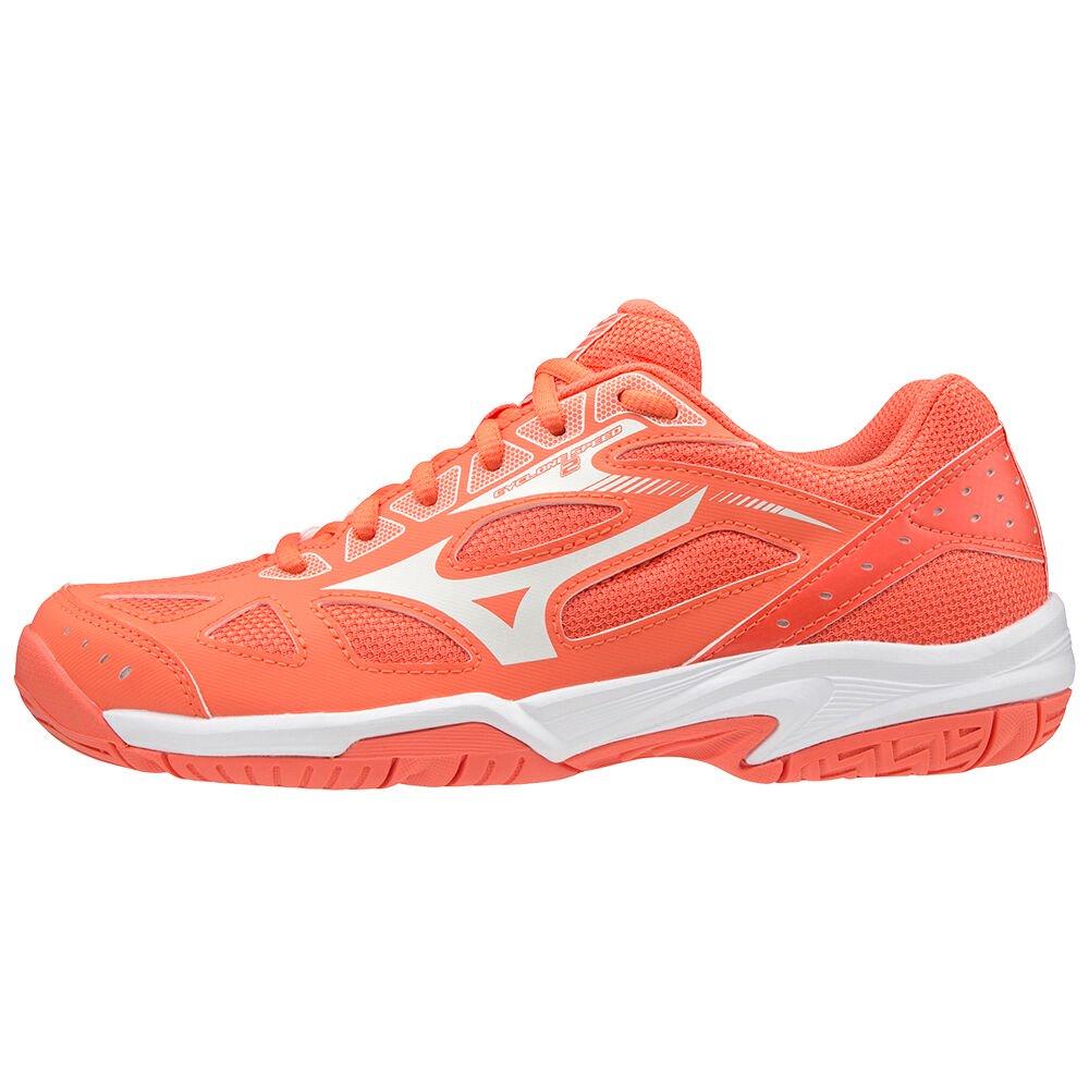 Mizuno Men's Volleyball Shoes Cyclone Speed 2 Coral/white - YUVJKOT-09